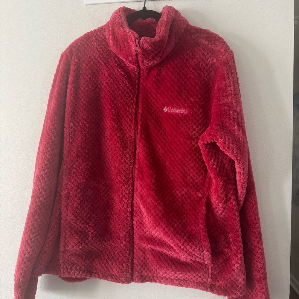 Columbia Women's Hot Pink Fleece Jacket Size XL